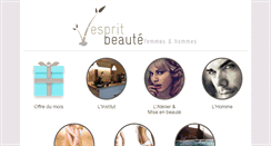 Desktop Screenshot of esprit-beaute.ch